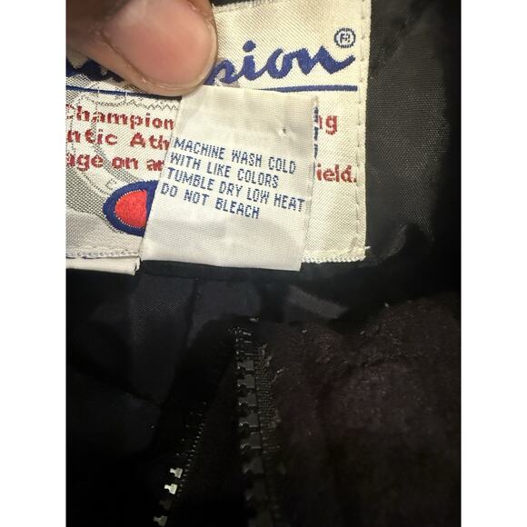 Vintage 90s Champion Michigan State MSU Jacket XL Green Black Sellout Hood Coat - Picture 4 of 11